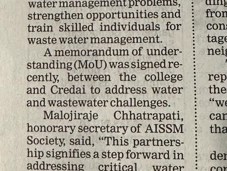 COE-watrecourse-CREDAI-news-in-TOI-7th-Sept-23