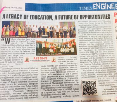 Article in Times Engineering Survey Suppliment - 28th May 2026